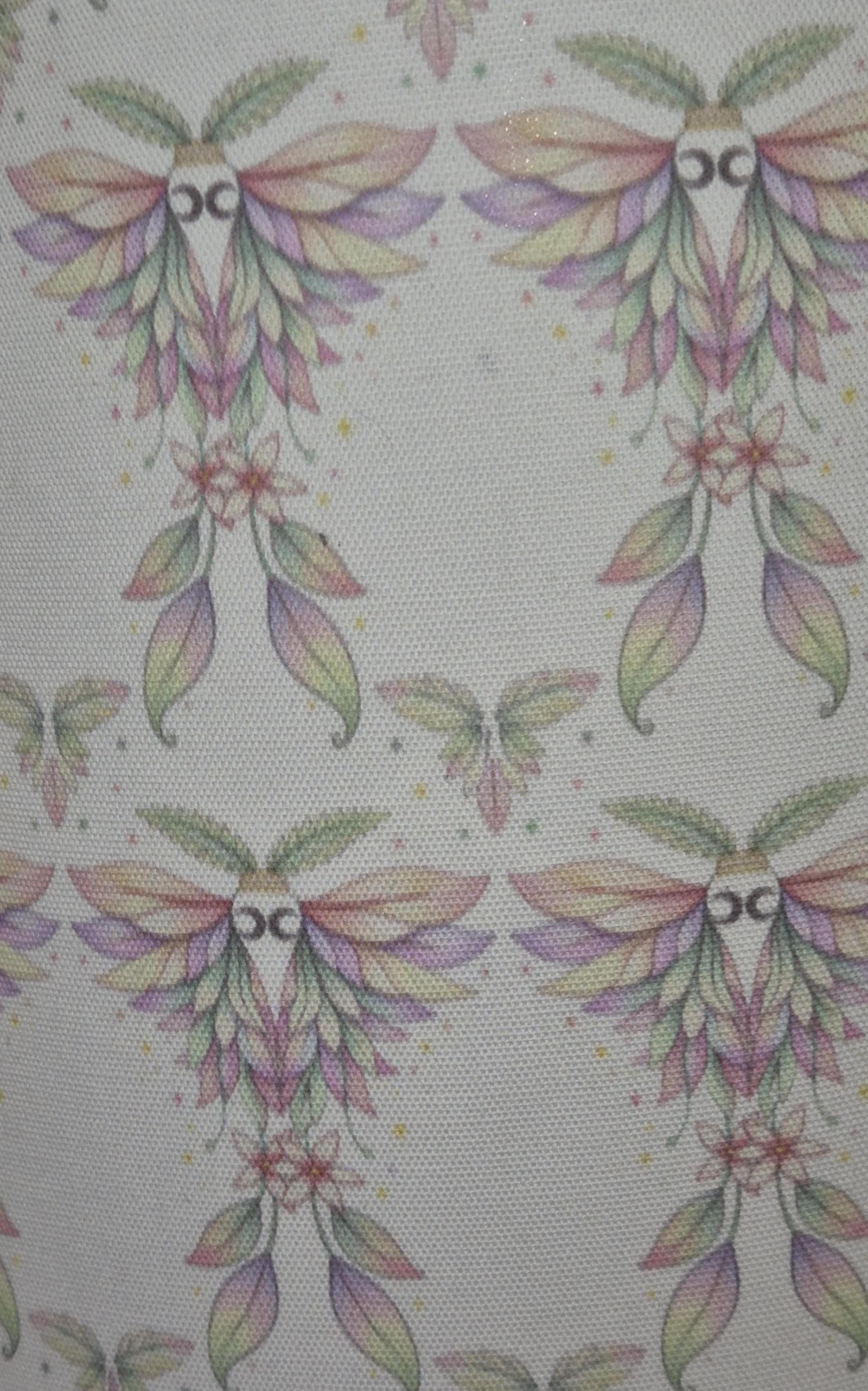 Pastel Moth Empire Lampshade | Handmade Fabric Shade | Exclusive Cottagecore Lighting | Soft Whimsical Decor