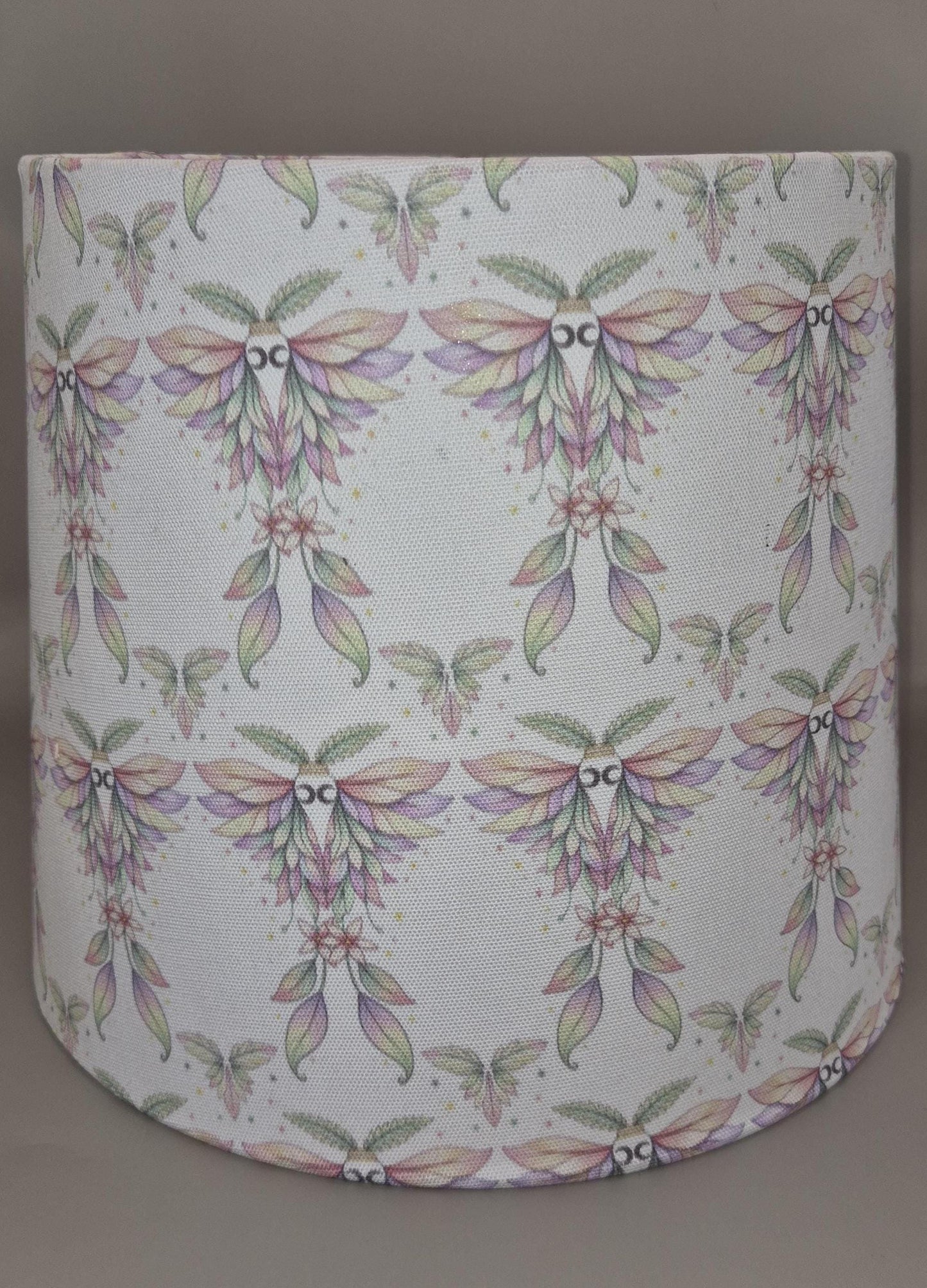 Pastel Moth Empire Lampshade | Handmade Fabric Shade | Exclusive Cottagecore Lighting | Soft Whimsical Decor