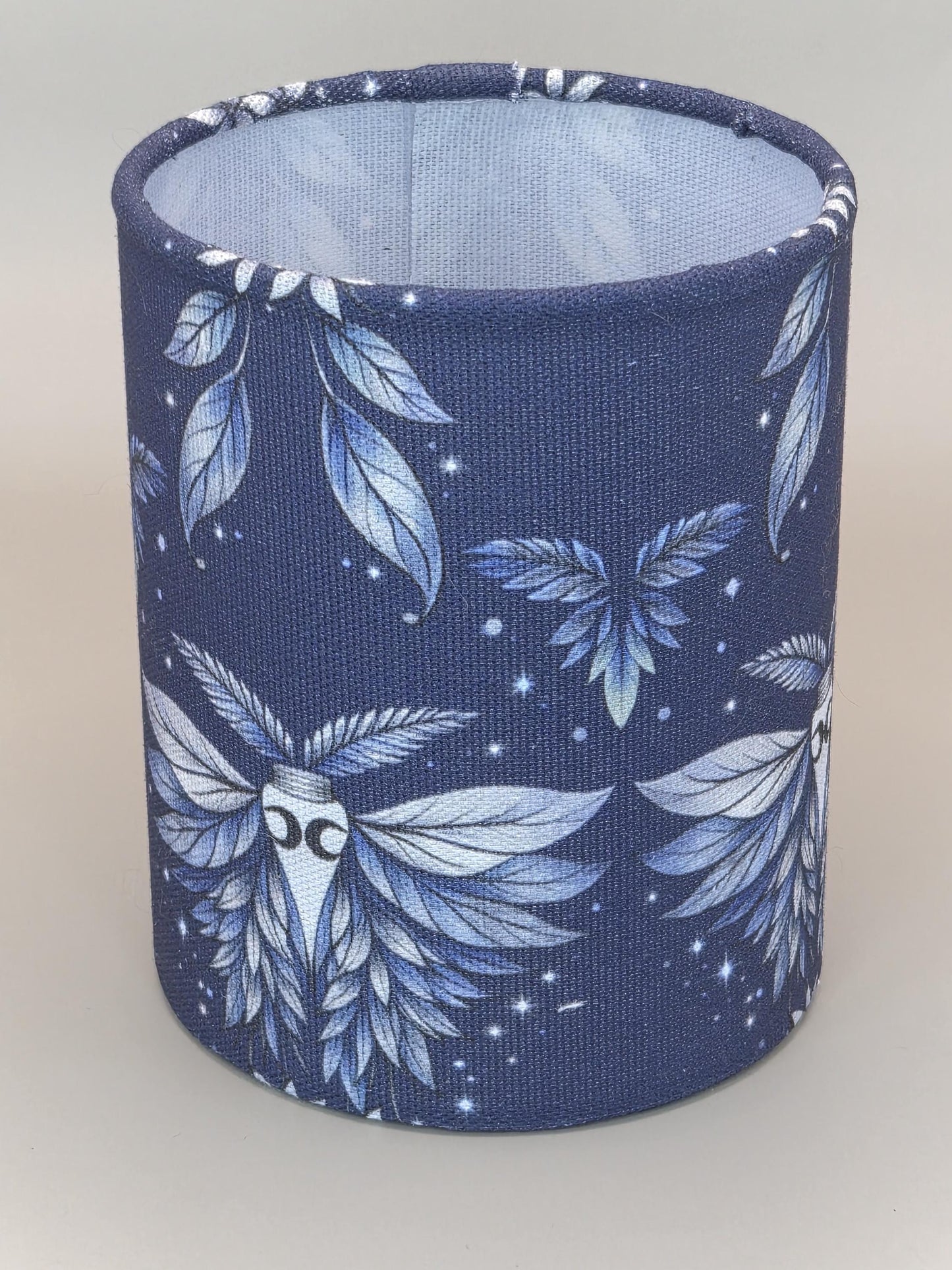 Dark Moth Fabric Tealight Holder | Whimsical Cottagecore LED Candle Lamp