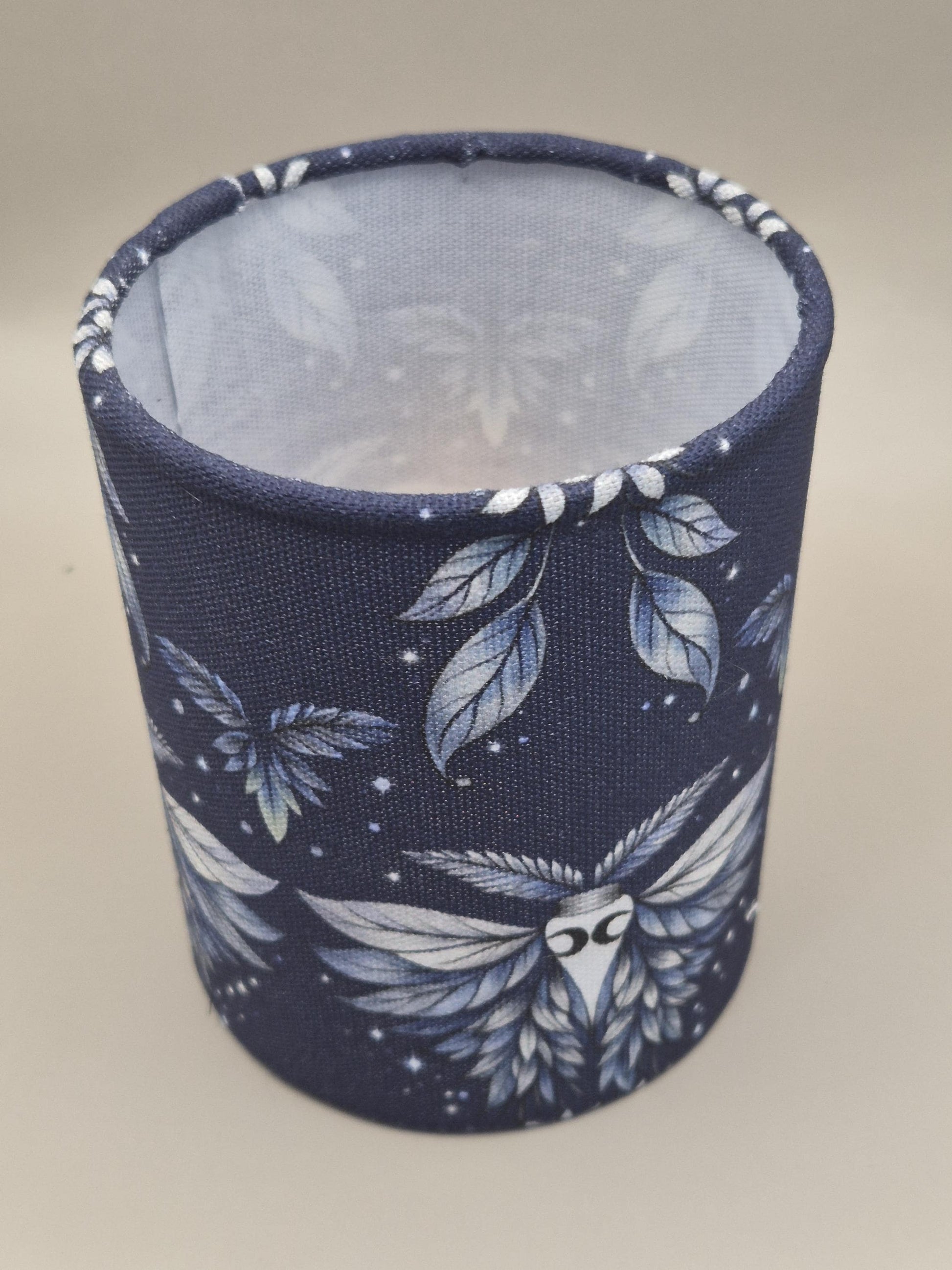 Dark Moth Fabric Tealight Holder | Whimsical Cottagecore LED Candle Lamp