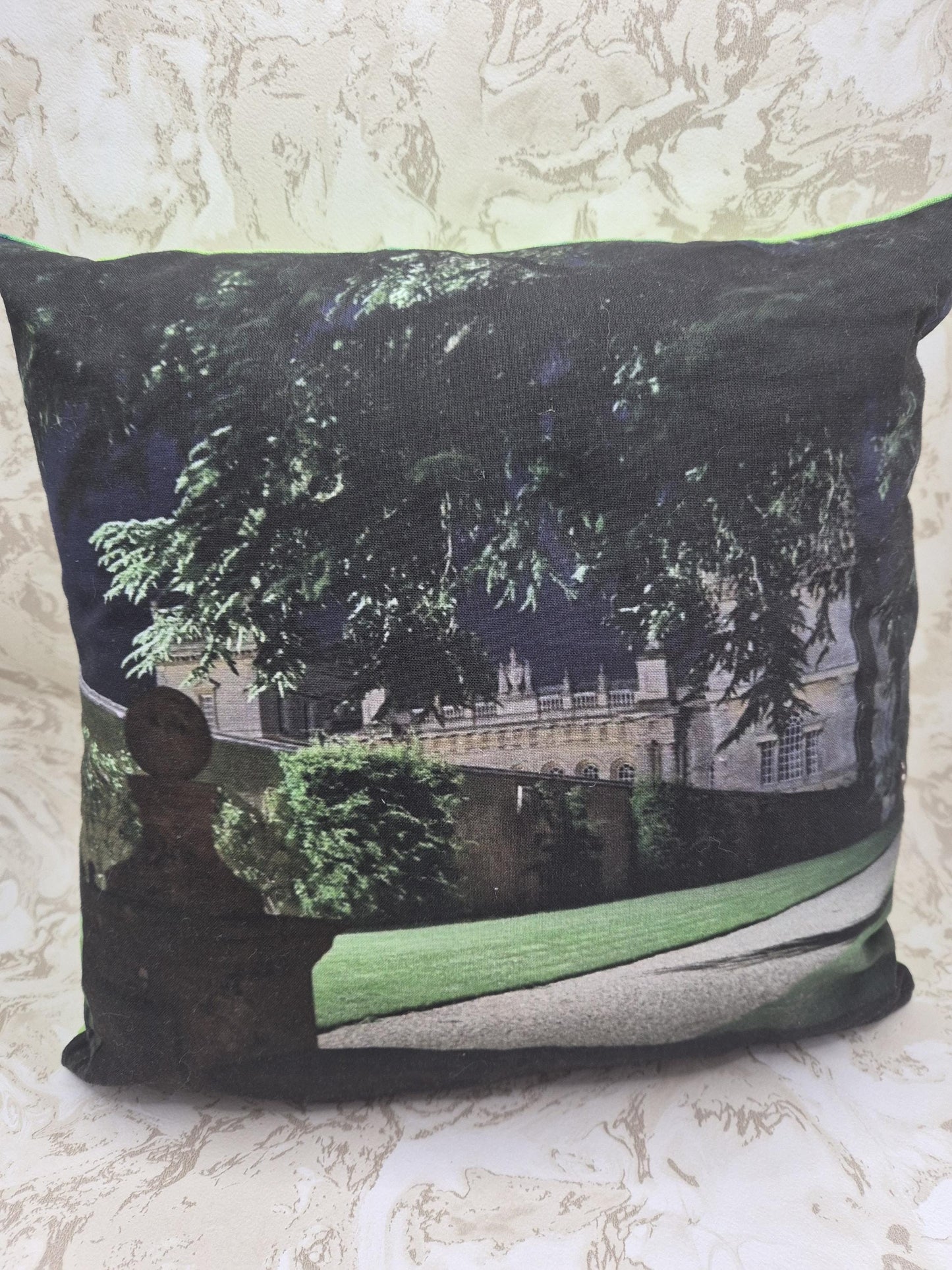 Grimsthorpe Castle Cushion Cover | Heritage Style, Hand-Dyed Backing (30x30cm)