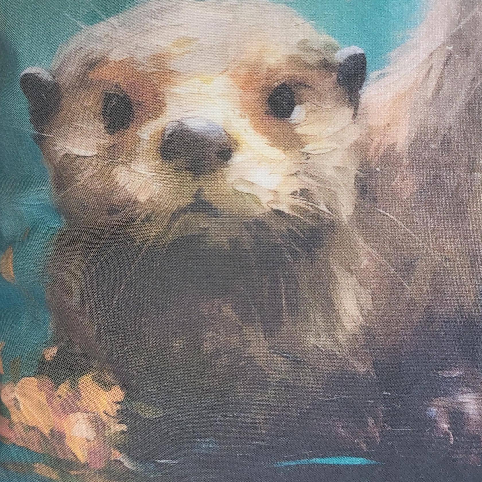 Otter Family Watercolour Print Cushions | Nature Inspired Coastal Home Décor (30x30cm)