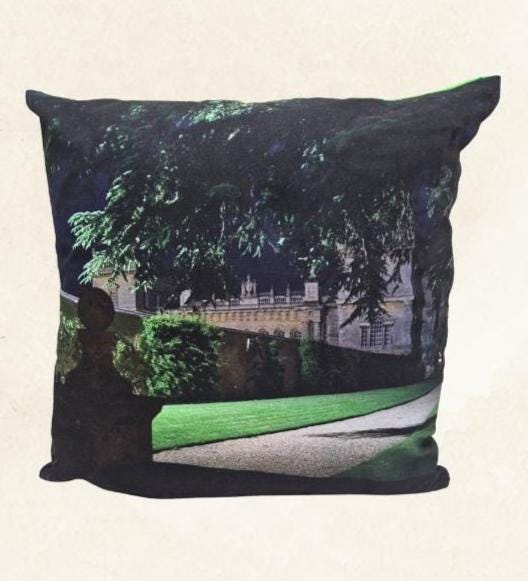 Grimsthorpe Castle Cushion Cover | Heritage Style, Hand-Dyed Backing (30x30cm)