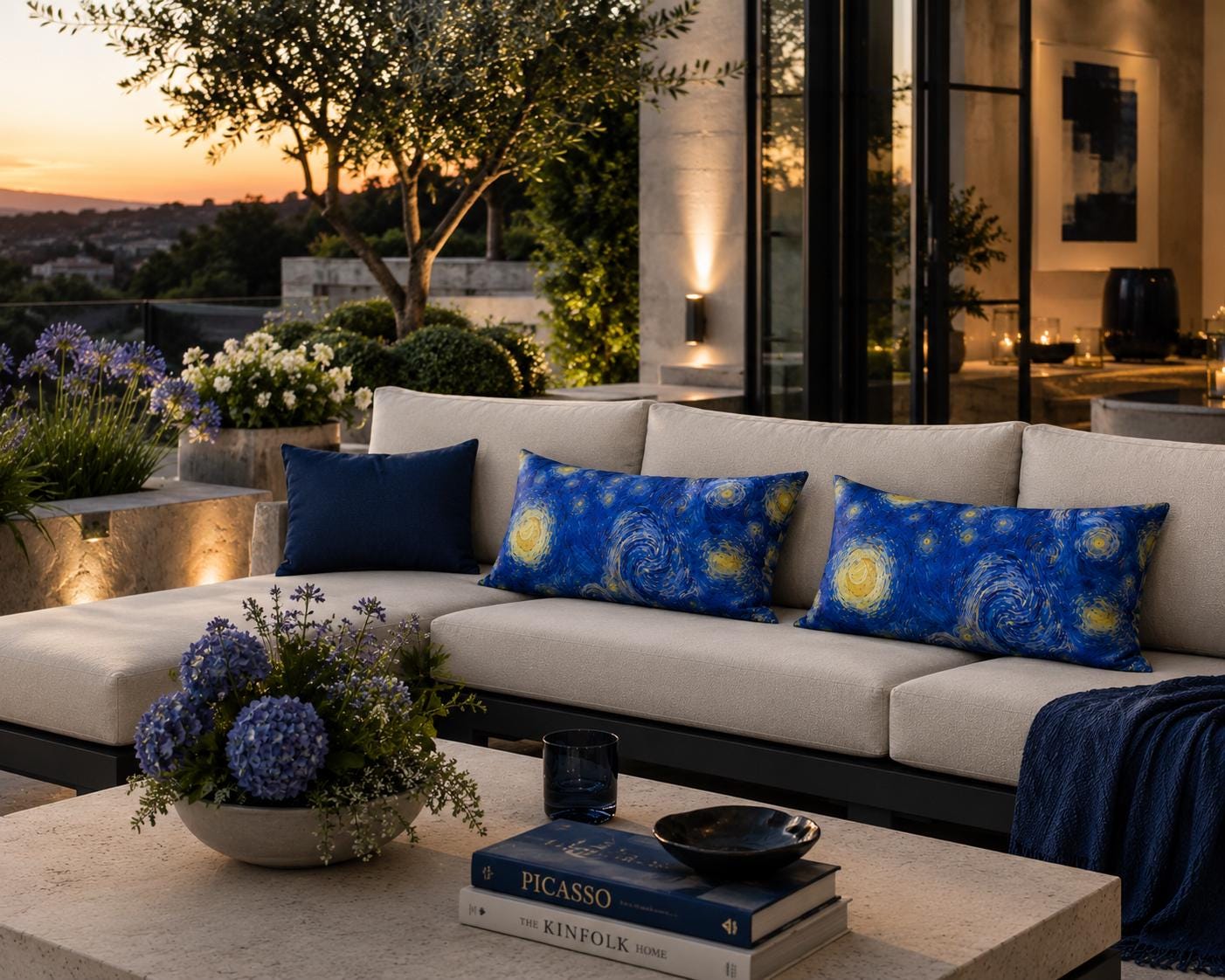 Van Gogh Print Outdoor Cushions: Waterproof Patio Pillows