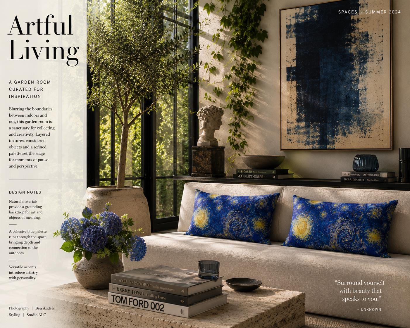 Van Gogh Print Outdoor Cushions: Waterproof Patio Pillows