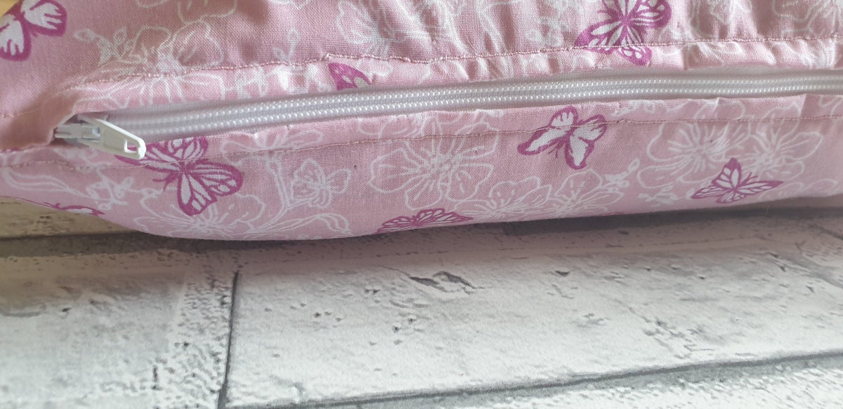 Pink Butterfly Cushions: Girl's Nursery Decor, Summer Accents (Set of 2) - KJ Designs