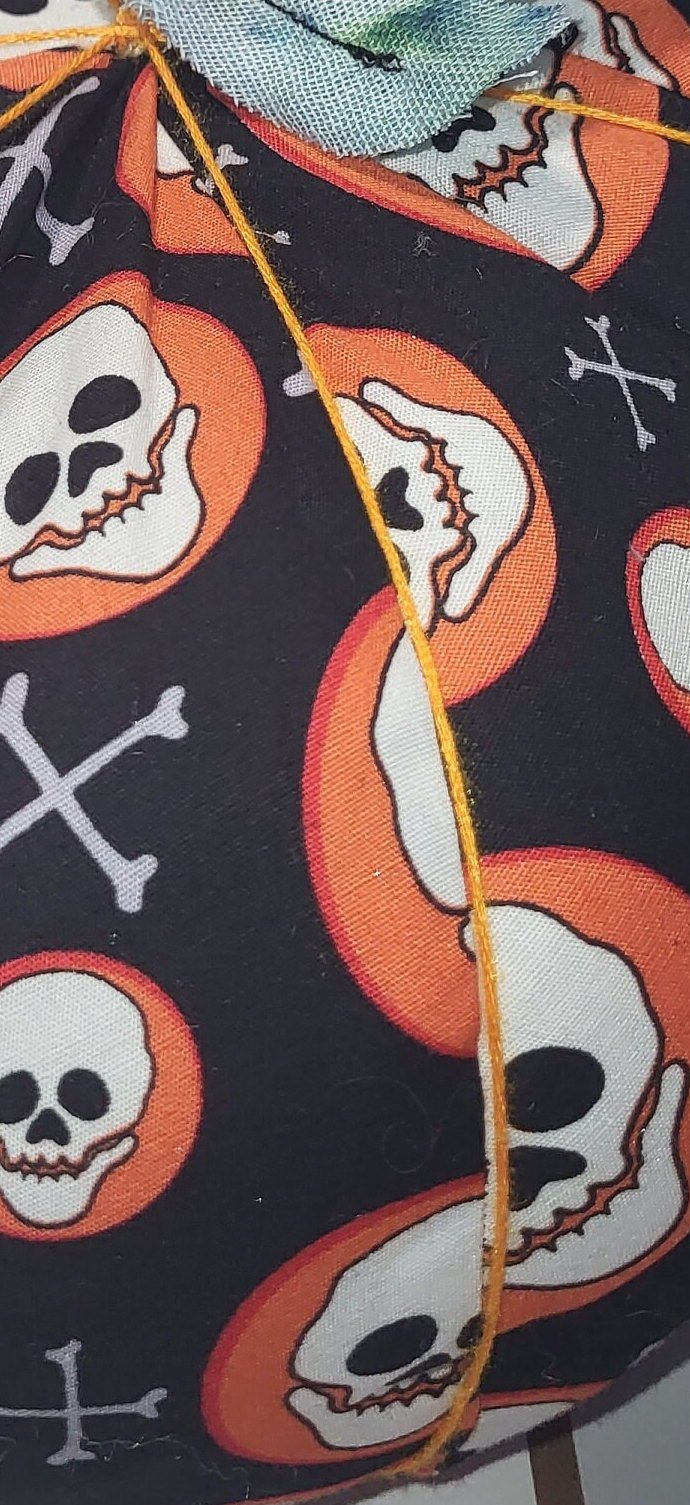 Skull Print Halloween Pumpkins: Spooky Handmade Decor - KJ Designs