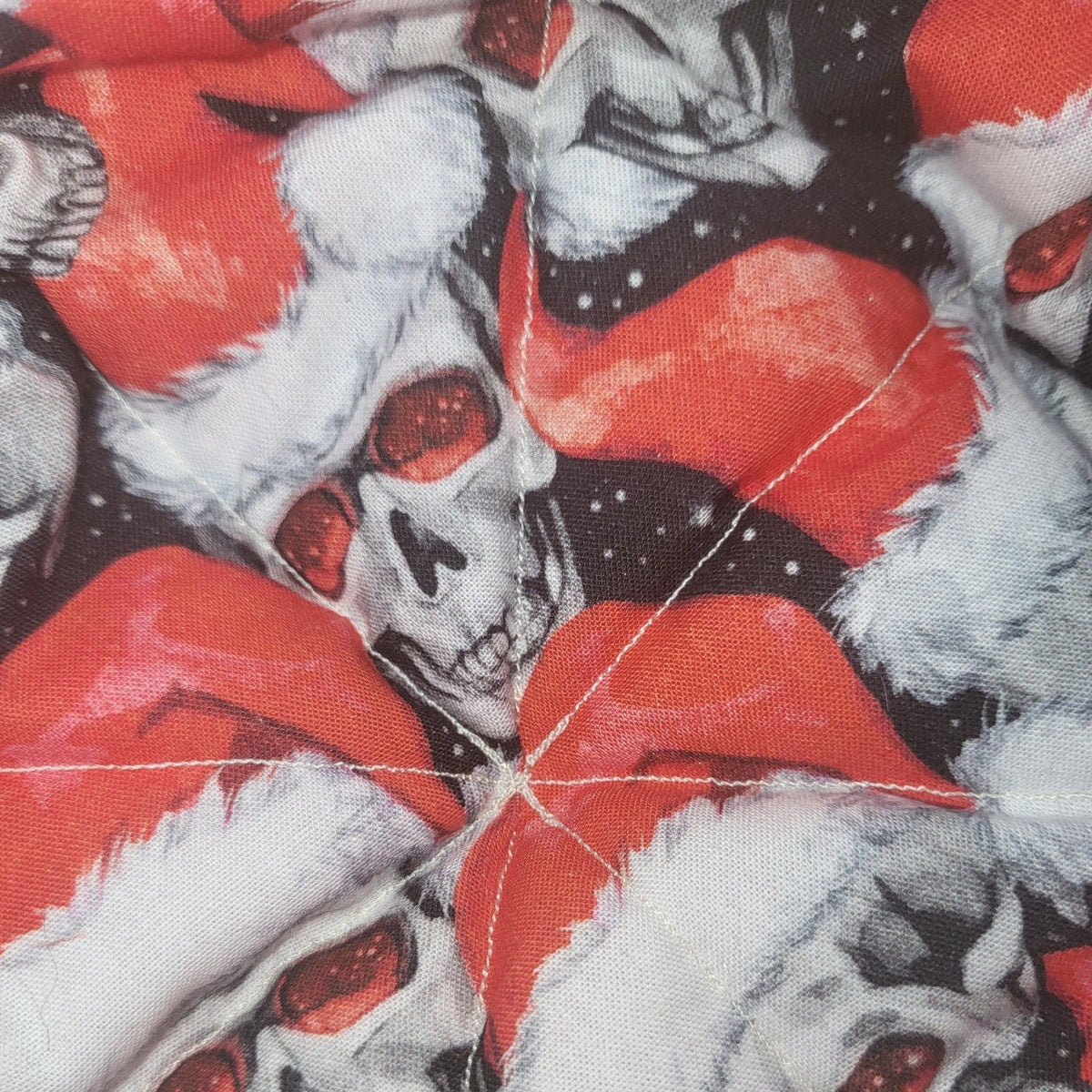 Skull Santa Hat Bowl Cozy: Alternative Christmas Decor - KJ Designs