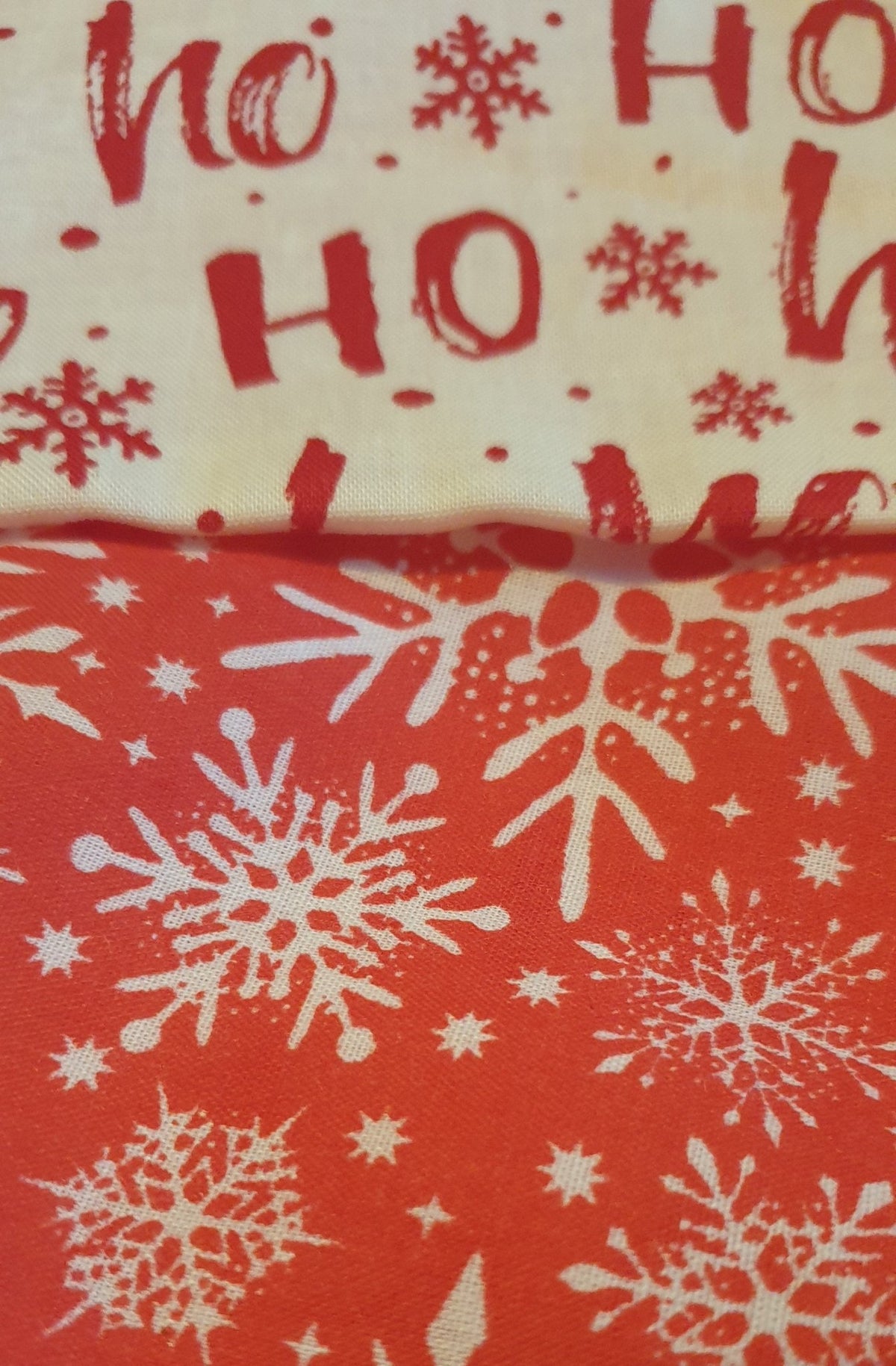 Snowflake Print Christmas Stocking: Red & White Holiday Decor - KJ Designs