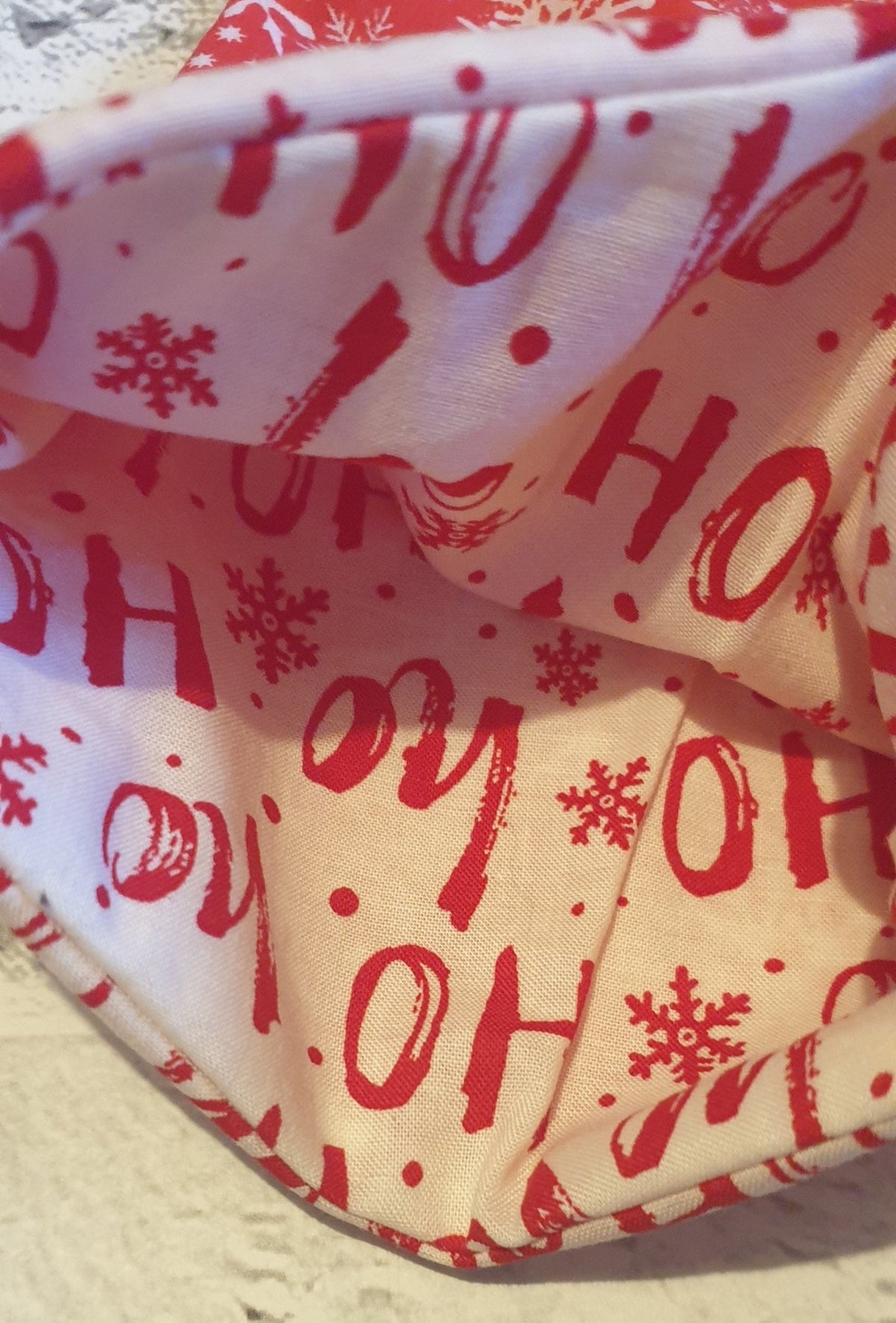 Snowflake Print Christmas Stocking: Red & White Holiday Decor - KJ Designs