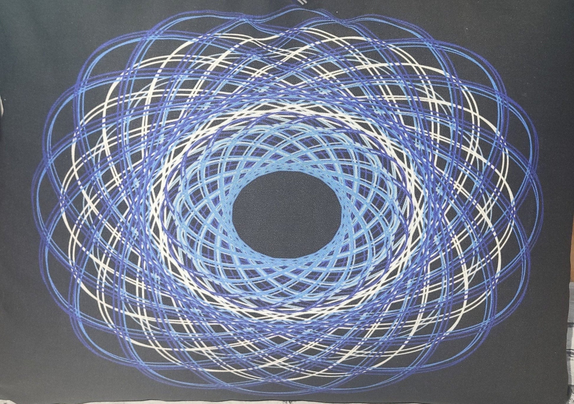 Spirograph Print Pillows: Recycled Cotton Scatter Cushions (Set of 2) - KJ Designs