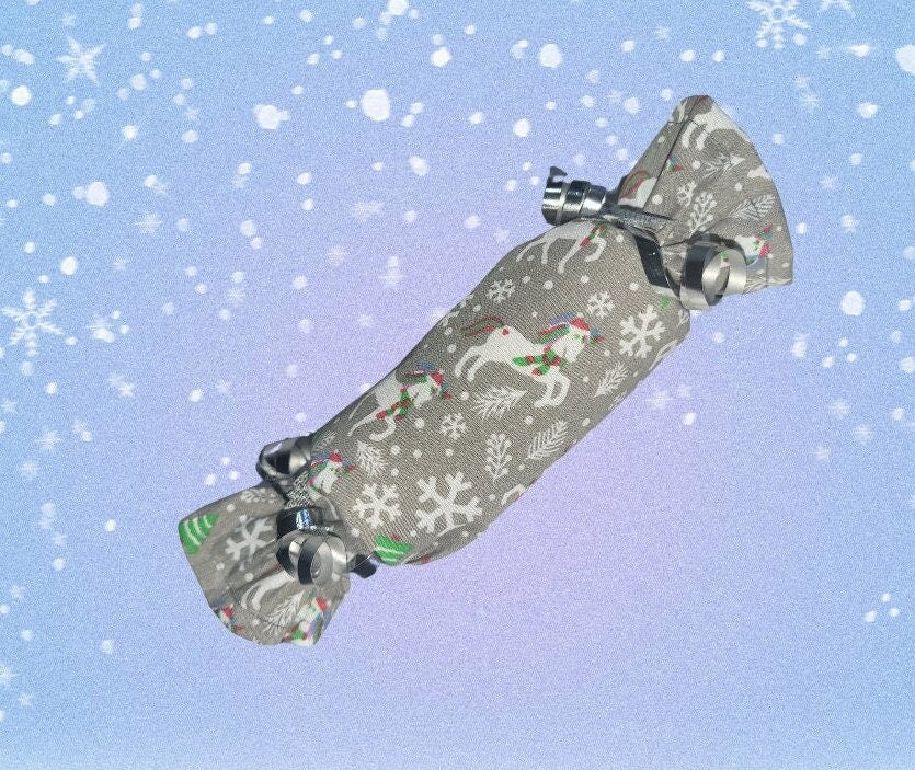 Unicorn Christmas Crackers: Set of 5 Handsewn Fabric Decorations - KJ Designs