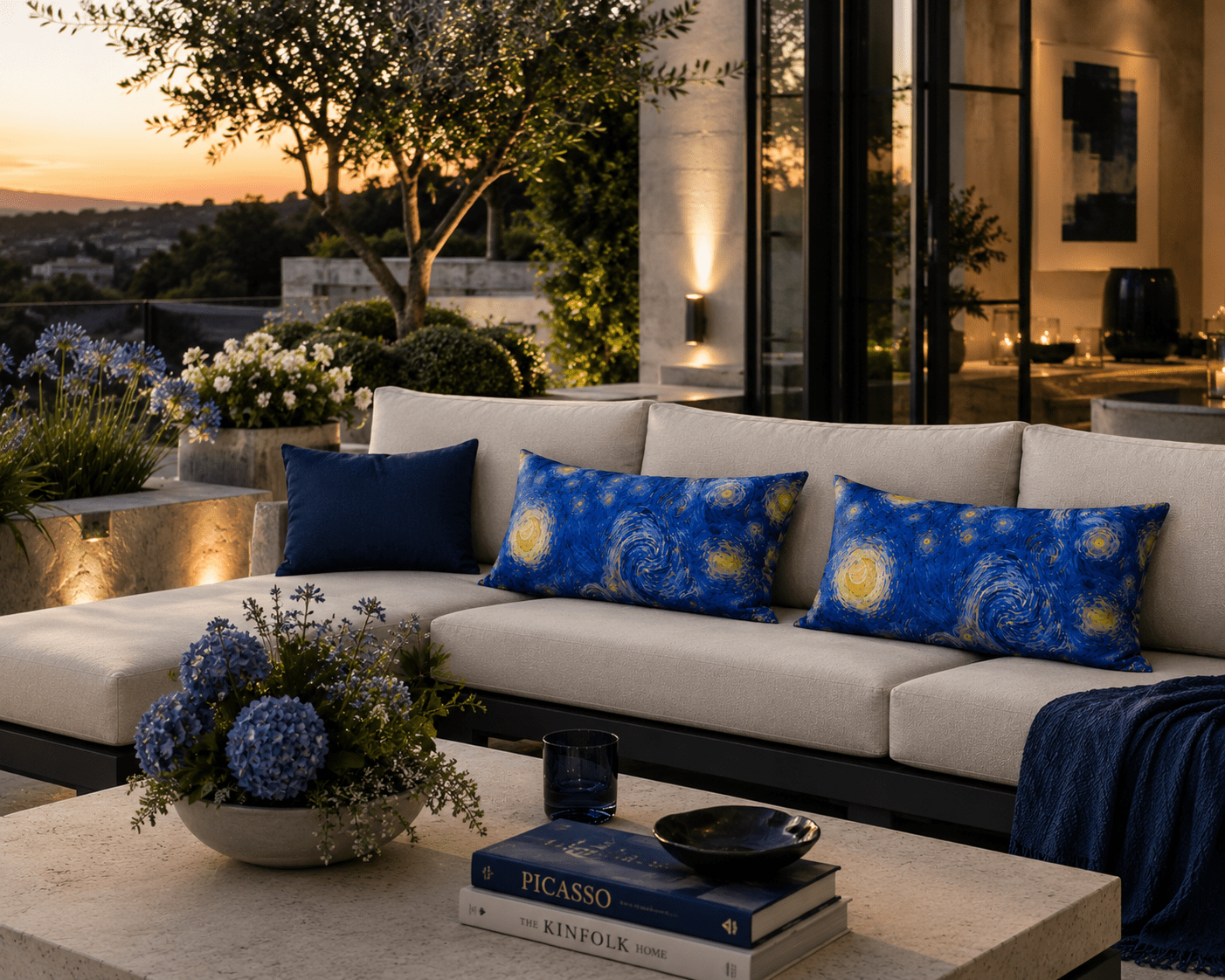 Van Gogh Print Outdoor Cushions: Waterproof Patio Pillows - KJ Designs