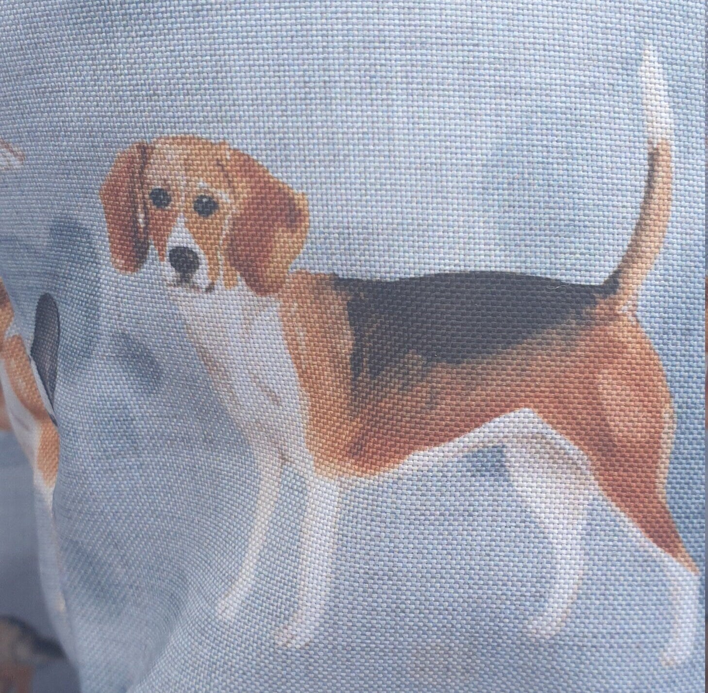 Water-Resistant Dog Print Outdoor Cushion: Recycled Insert (32cm) - KJ Designs