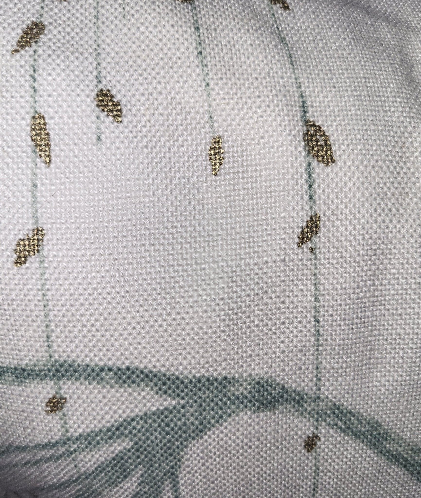 Willow Tree Cotton Cushions: Green and Gold Nature Decor (Set of 2) - KJ Designs
