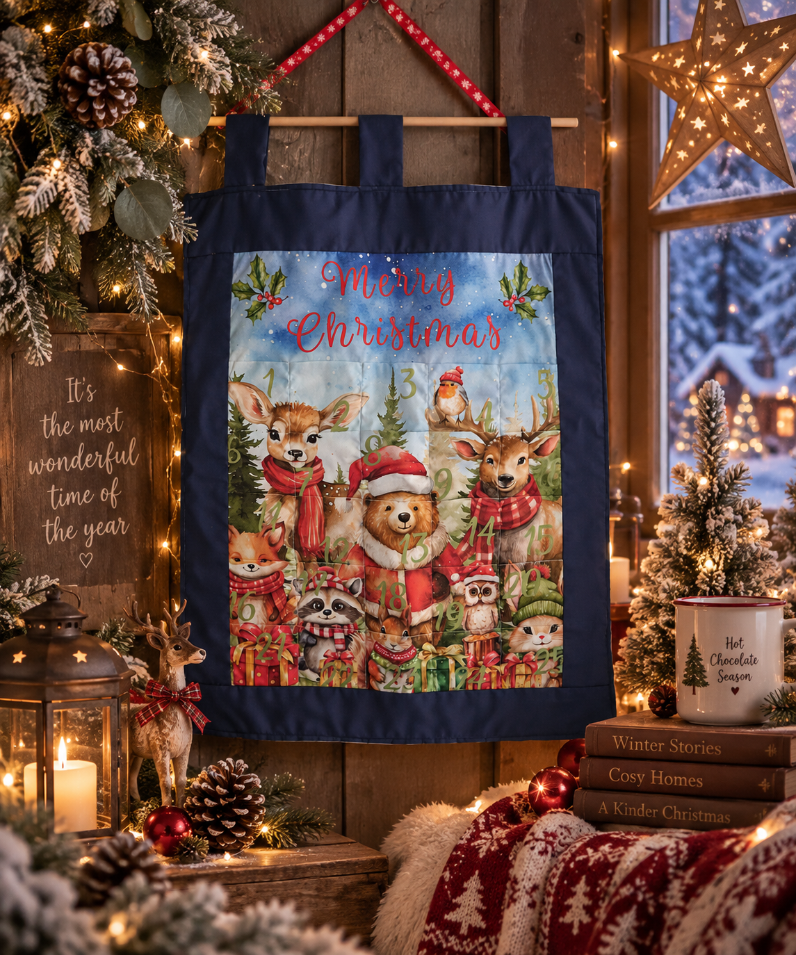 Woodland Animals Reusable Fabric Advent Calendar - KJ Designs